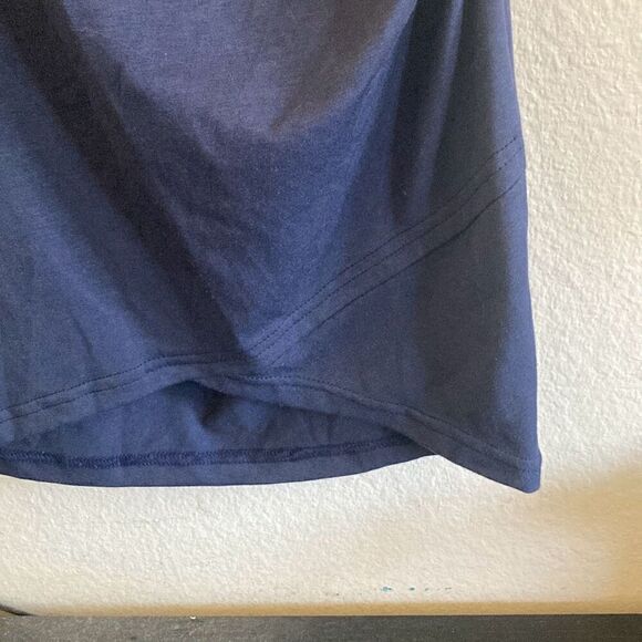 Summer Side Ruched Tank Dress Navy Blue size Small - Picture 4 of 5